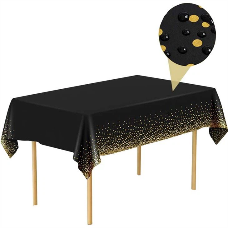 Black Plastic Party Table Cloth