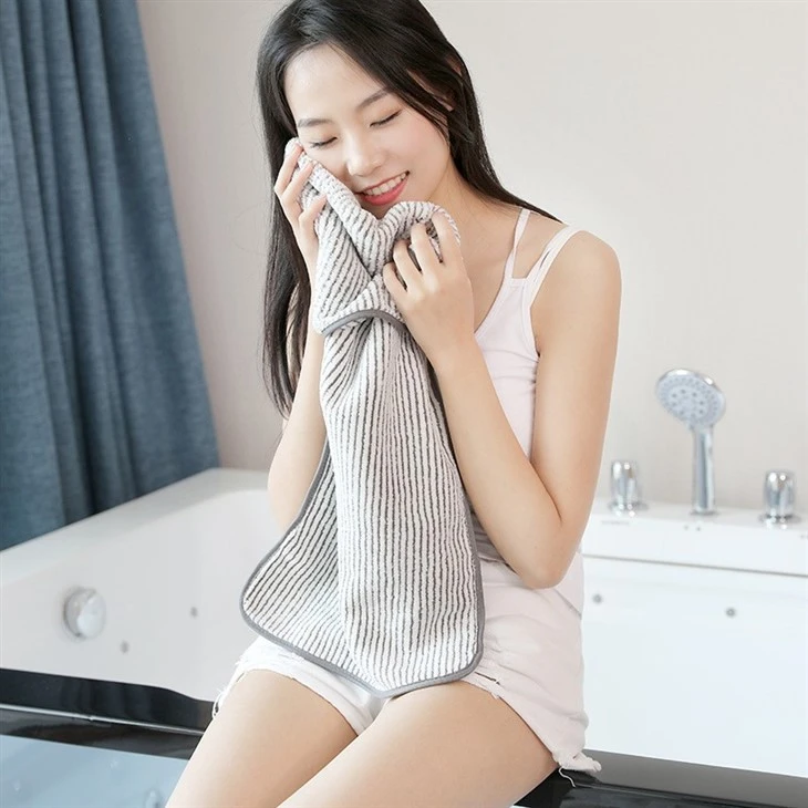 Antibacterial Towel Bamboo Carbon Fiber Absorbent Household Thickening Does Not Drop Hair Soft Coral Velvet Towel Manufacturers Wholesale