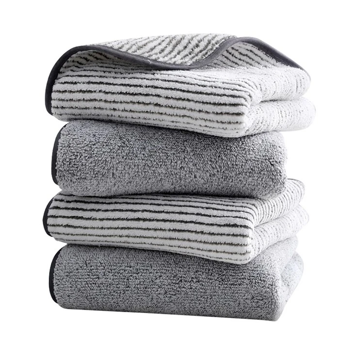 Antibacterial Towel Bamboo Carbon Fiber Absorbent Household Thickening Does Not Drop Hair Soft Coral Velvet Towel Manufacturers Wholesale