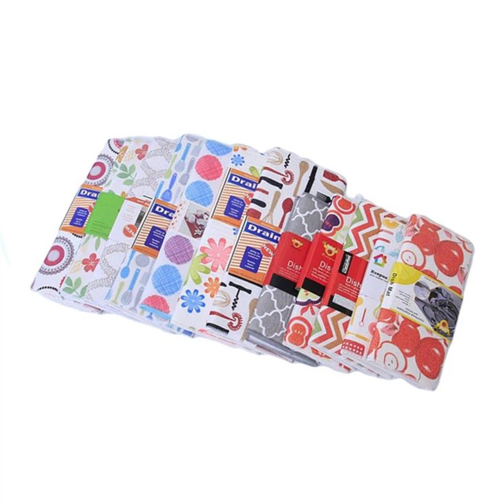 Modern Printed Dish Drying Mat